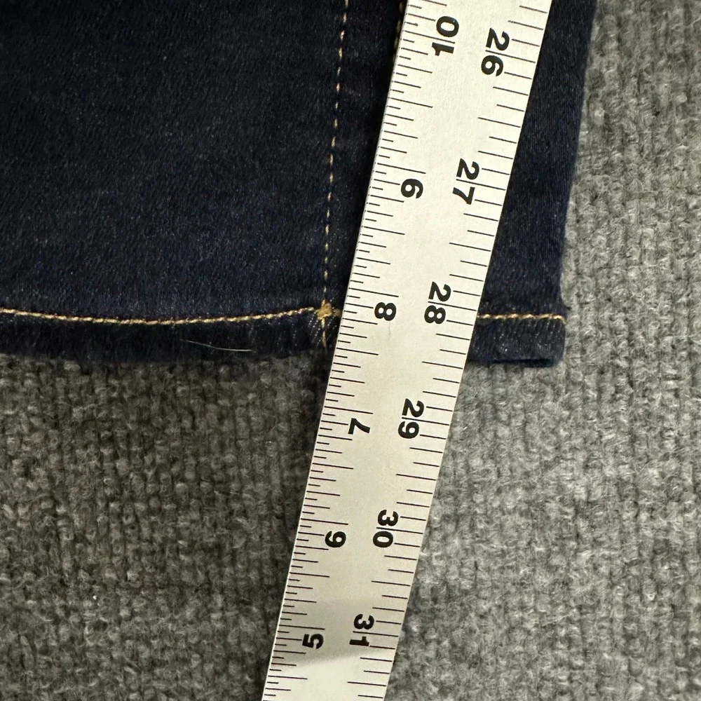 True Religion Jeans Mens Size 33 Dark Wash Skinny Fit Horseshoe Stitch Denim